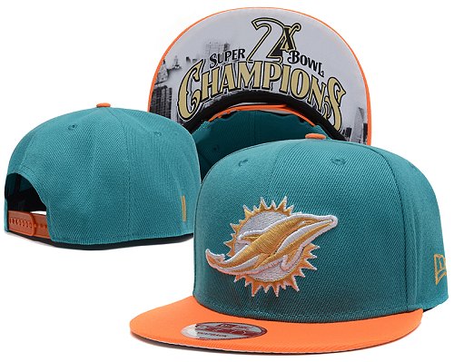 NFL Miami Dolphins Logo Stitched Snapback Hats 006